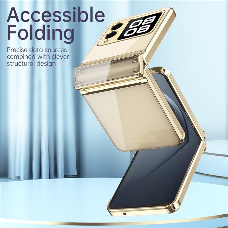 For Huawei nova Flip 5G Case Electroplating PC Folding Phone Cover - Black