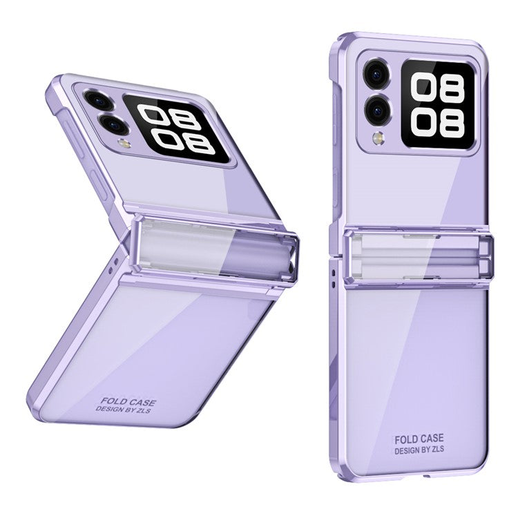 For Huawei nova Flip 5G Case Electroplating PC Folding Phone Cover - Purple