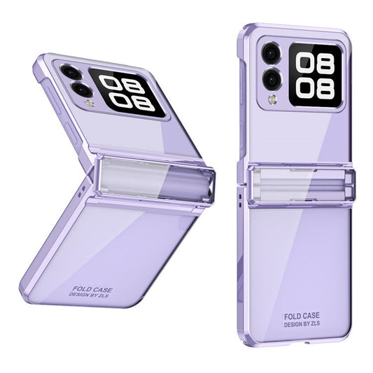 For Huawei nova Flip 5G Case Electroplating PC Folding Phone Cover - Purple