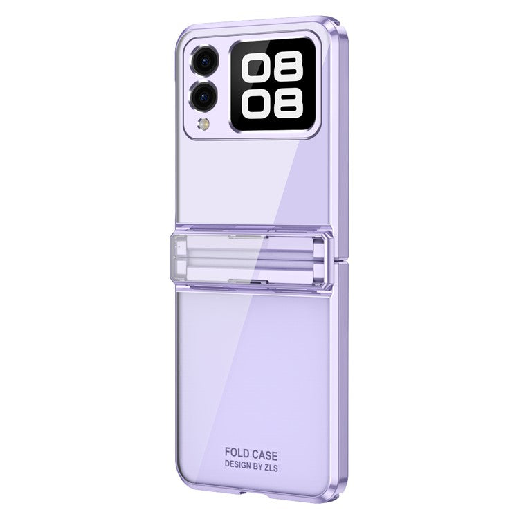 For Huawei nova Flip 5G Case Electroplating PC Folding Phone Cover - Purple