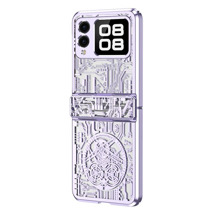 For Huawei nova Flip 5G Case Mechanical Legend Electroplating PC Phone Cover - Purple