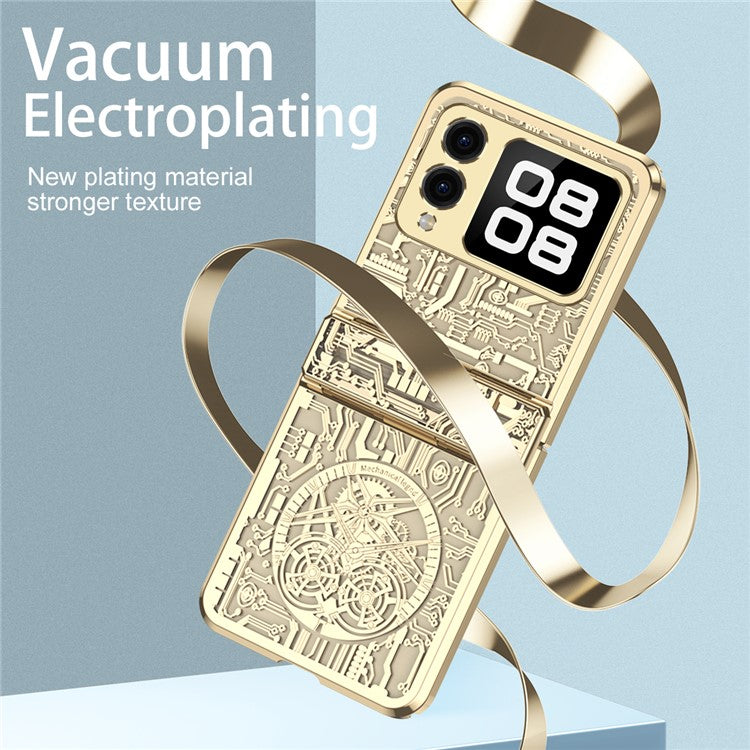 For Huawei nova Flip 5G Case Mechanical Legend Electroplating PC Phone Cover - Purple