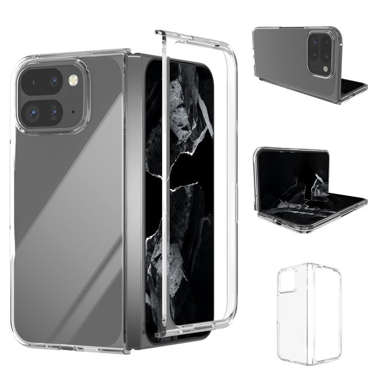 ABEEL For Google Pixel 9 Pro Fold 5G Clear Case Anti-Drop Hard PC Phone Cover