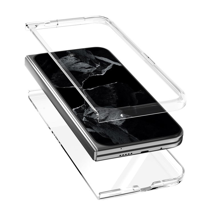 ABEEL For Google Pixel 9 Pro Fold 5G Clear Case Anti-Drop Hard PC Phone Cover