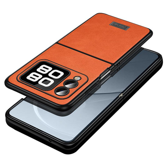 SULADA For Huawei nova Flip 5G Case PU Leather+TPU+PC Back Phone Cover - Orange