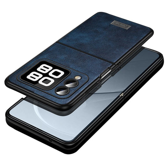 SULADA For Huawei nova Flip 5G Case PU Leather+TPU+PC Back Phone Cover - Blue