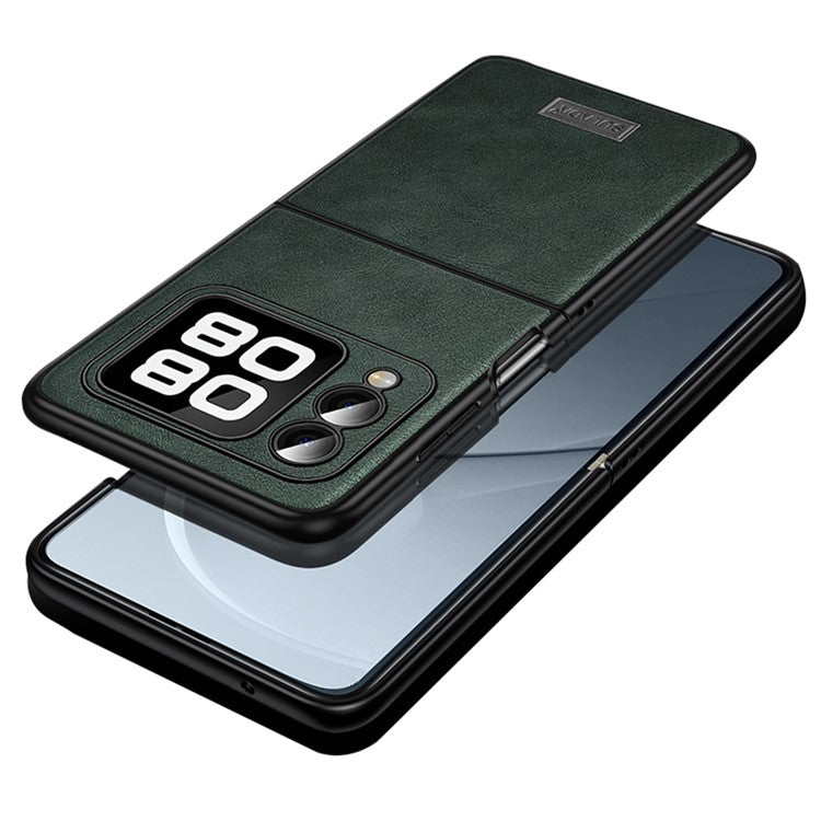 SULADA For Huawei nova Flip 5G Case PU Leather+TPU+PC Back Phone Cover - Green
