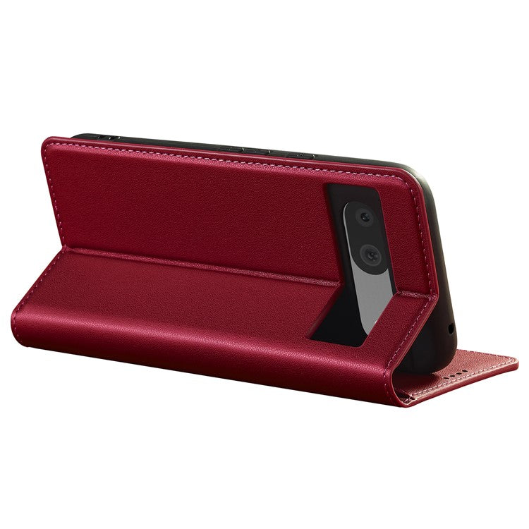 LC.IMEEKE L1 Series for Google Pixel 8 Case PU Leather Wallet Stand Protective Phone Cover - Red