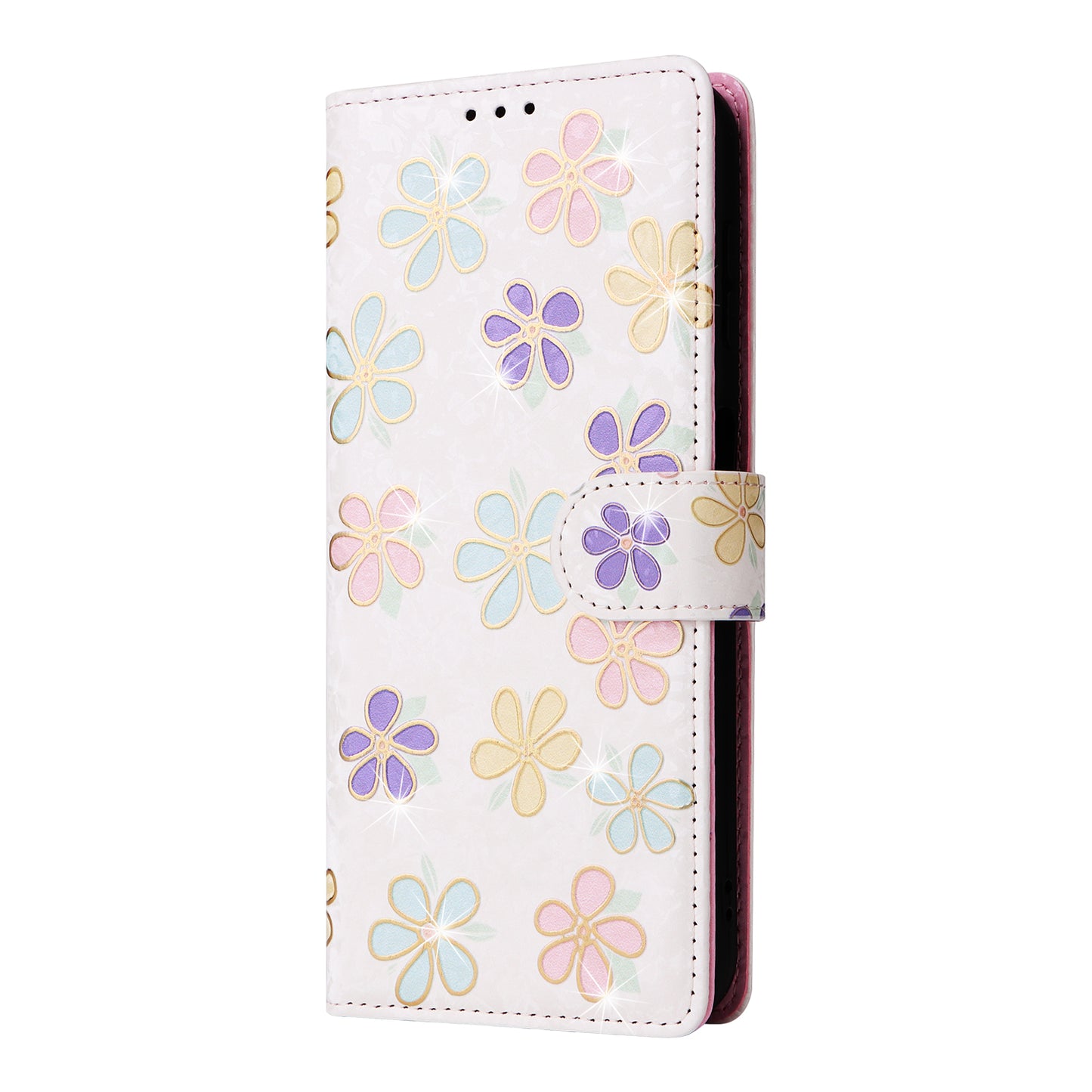 For Samsung Galaxy A16 5G / A16 4G Case RFID Blocking Flower Leather Phone Cover - Colorful Flower