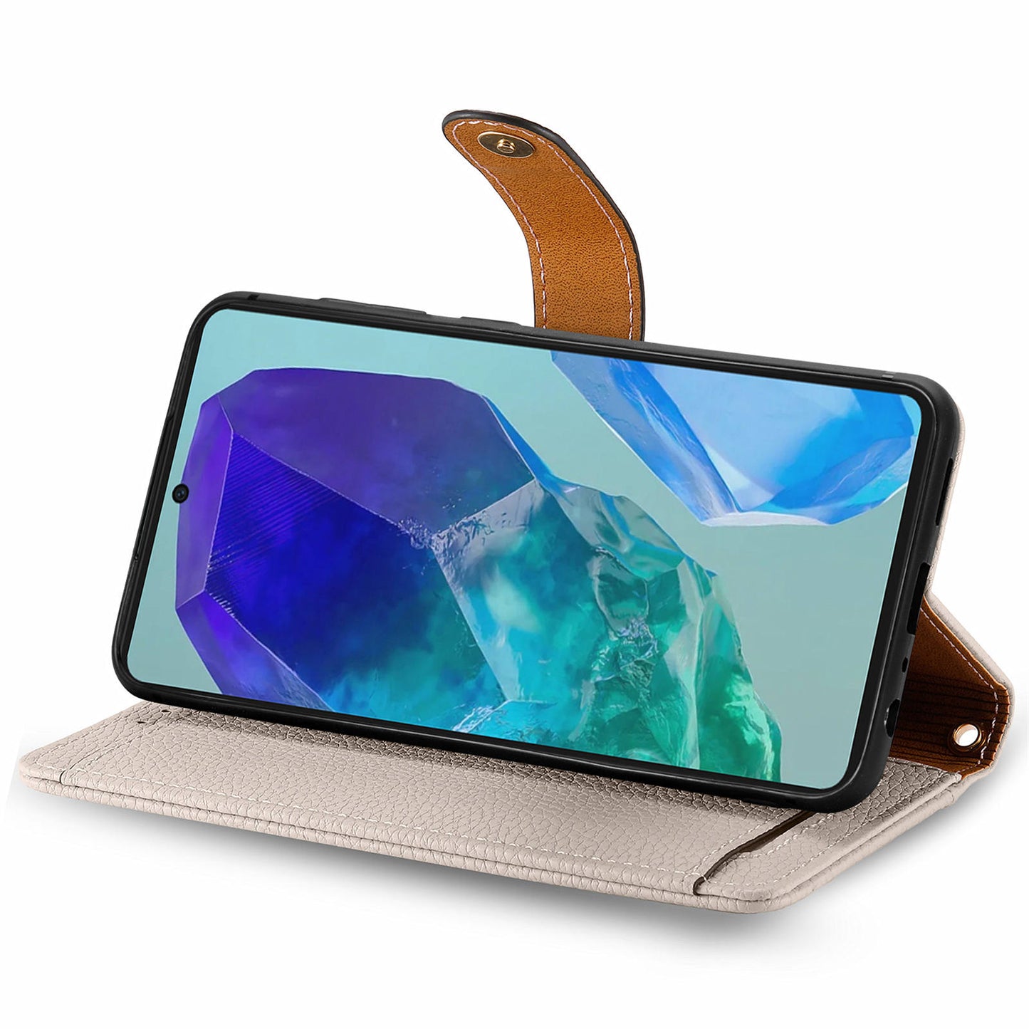 For Samsung Galaxy A16 5G / A16 4G Case RFID Blocking Zipper Pocket Leather Wallet Phone Cover - Grey