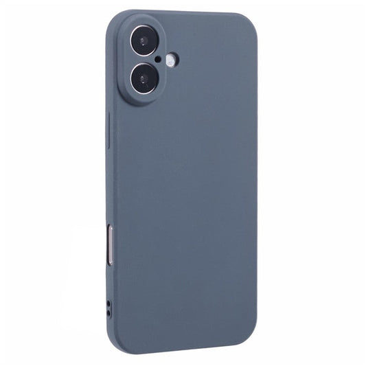 For iPhone 16 Plus Case Matte TPU Non-Slip Protective Phone Cover - Grey
