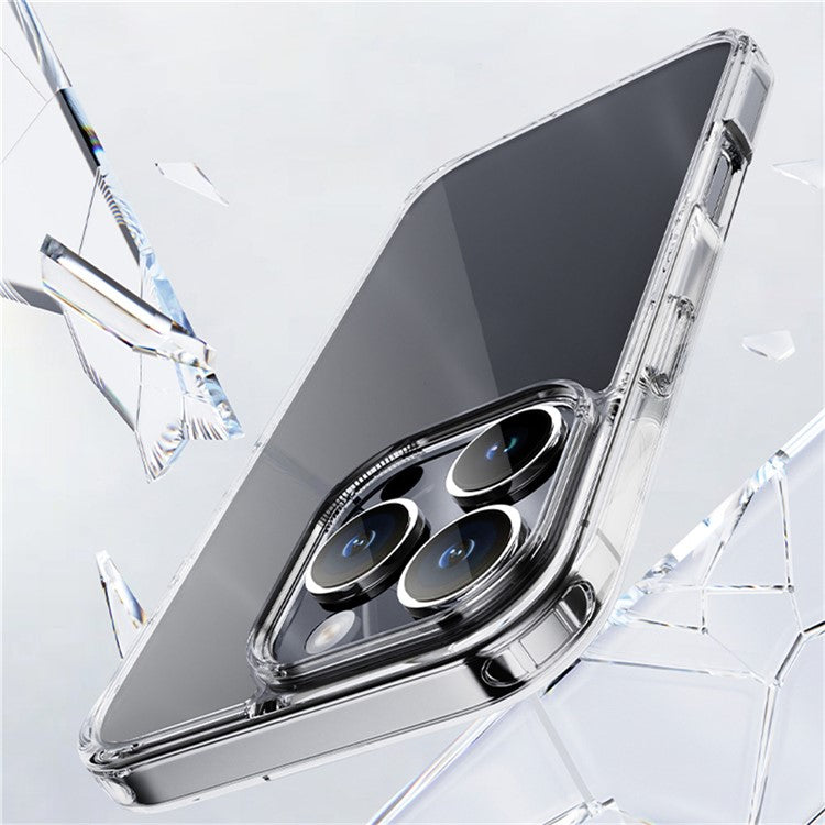 ROCK For iPhone 16 Pro Clear Phone Case PC+TPU Anti-Drop Phone Cover