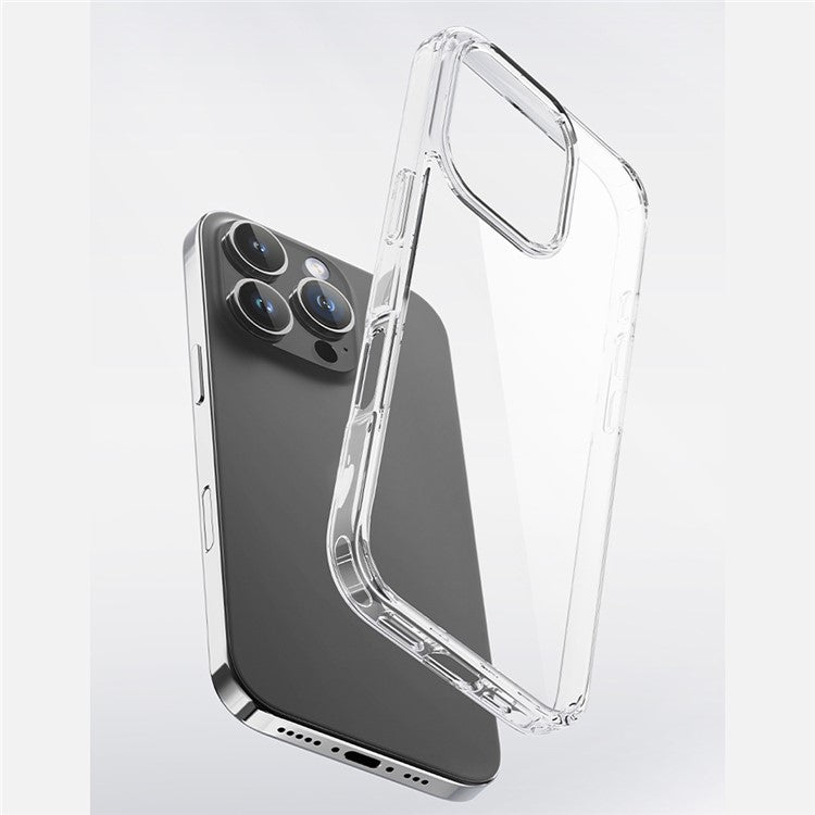 ROCK For iPhone 16 Pro Clear Phone Case PC+TPU Anti-Drop Phone Cover