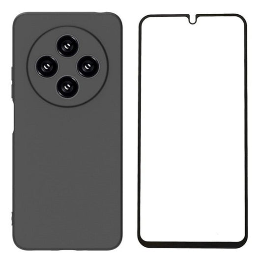 WANLONFENG MS Series for Xiaomi Redmi 14C 4G TPU Case Matte Back Cover with Tempered Glass