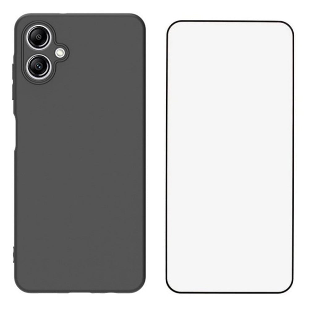 WANLONFENG MS Series for Samsung Galaxy A06 TPU Case Matte Cover with Screen Film (Big Lens Hole)