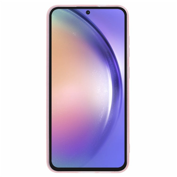 WANLONFENG DKSM Series for Samsung Galaxy A05s 4G TPU Case Electroplated Frame Phone Cover with Tempered Glass - Transparent Pink