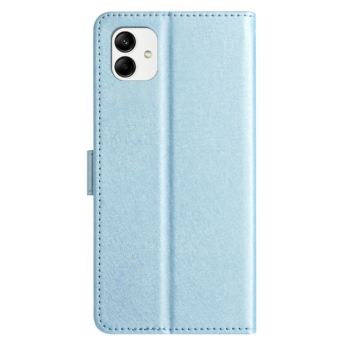 For Samsung Galaxy A06 Wallet Case Leather Folio Phone Cover Magnetic Clasp - Blue