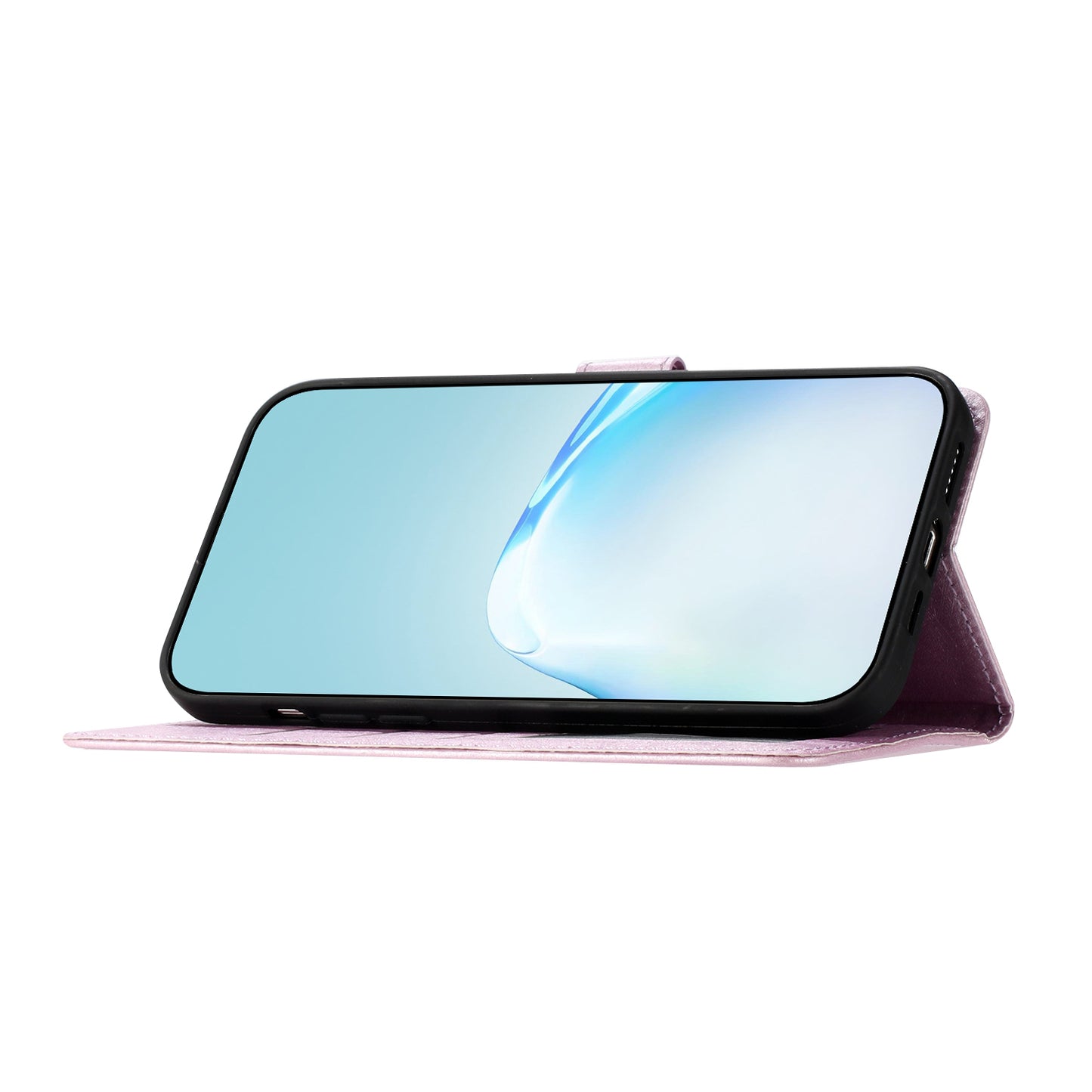 For Samsung Galaxy A06 Wallet Case Leather Folio Phone Cover Magnetic Clasp - Light Purple