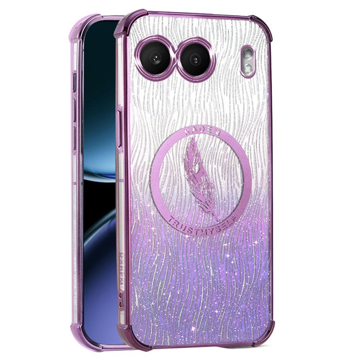 KADEM For OnePlus Nord 4 Case TPU Bling Sparkle Phone Cover Reinforced Corner - Purple