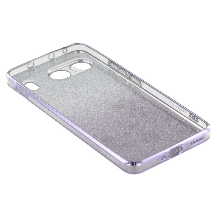 KADEM For OnePlus Nord 4 Case Ring Kickstand TPU Flowers Phone Cover Gradient Glitter - Purple