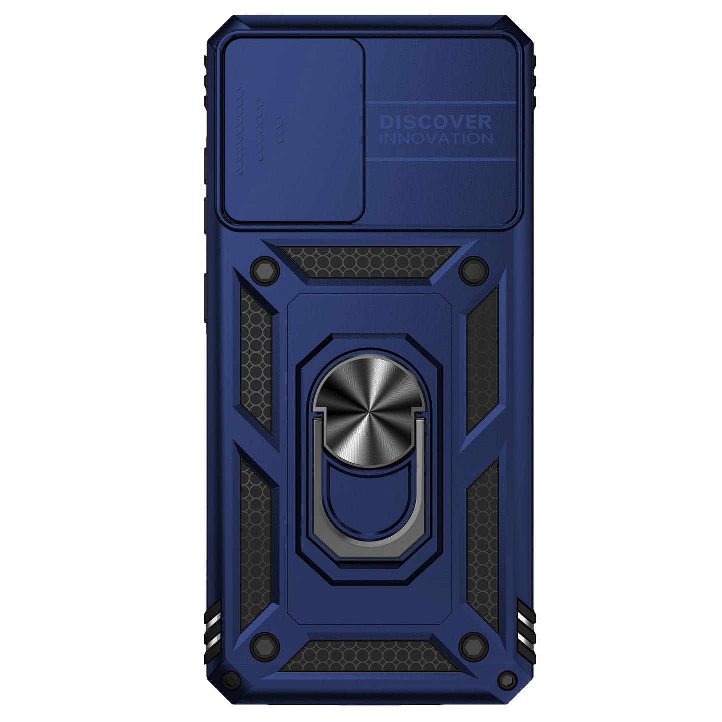 Metal Ring Kickstand Case for Samsung Galaxy S20 4G / 5G, Slide Camera Protection PC + TPU Dual Layer Phone Cover - Blue