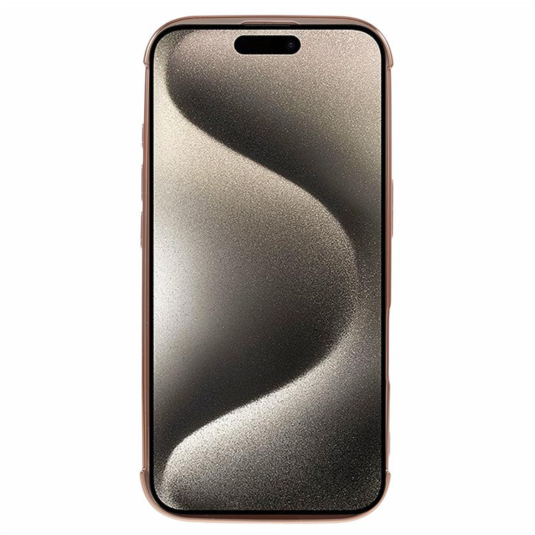 For iPhone 16 Case Compatible with MagSafe Electroplated TPU Phone Cover Hollow Love Hearts - Ivory White