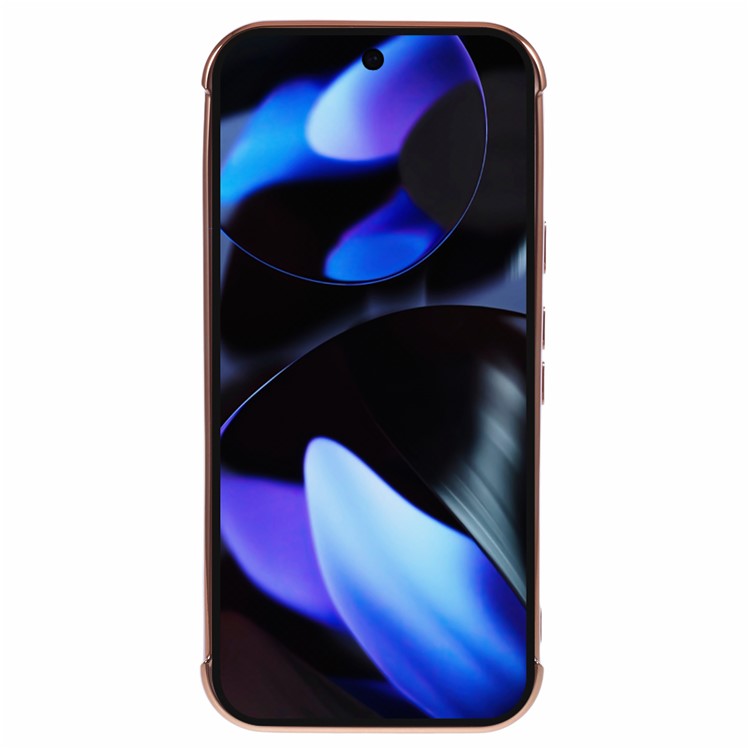 For Google Pixel 9 / Pixel 9 Pro Case Compatible with MagSafe Electroplated TPU Phone Cover Hollow Love Hearts - Purple