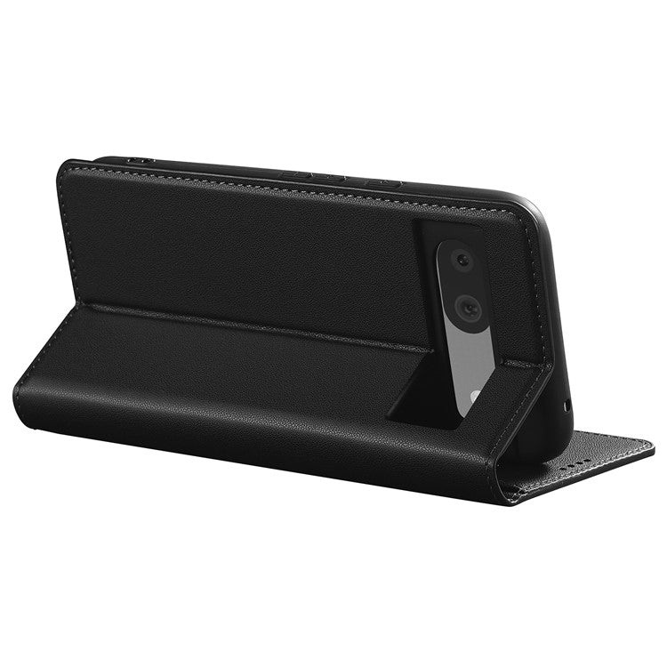 LC.IMEEKE L1 Series for Google Pixel 8a Case PU Leather Wallet Stand Protective Phone Cover - Black