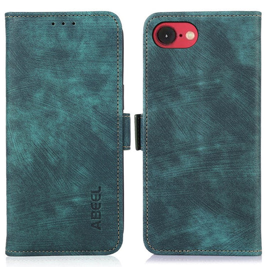 ABEEL For iPhone 16e Case Retro Leather Phone Cover Wallet Stand View - Green