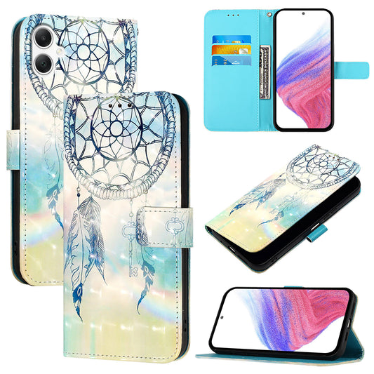 For Samsung Galaxy A06 Leather Case YB Pattern Printing Leather Series-2 Pattern Printing Wallet Stand Cover - Dream Wind Chime