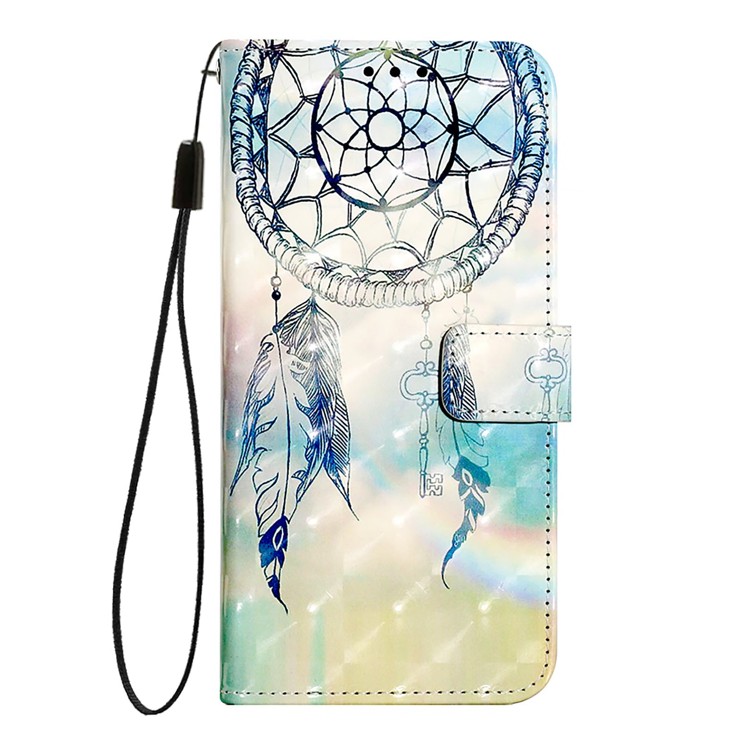 For Samsung Galaxy A06 Leather Case YB Pattern Printing Leather Series-2 Pattern Printing Wallet Stand Cover - Dream Wind Chime