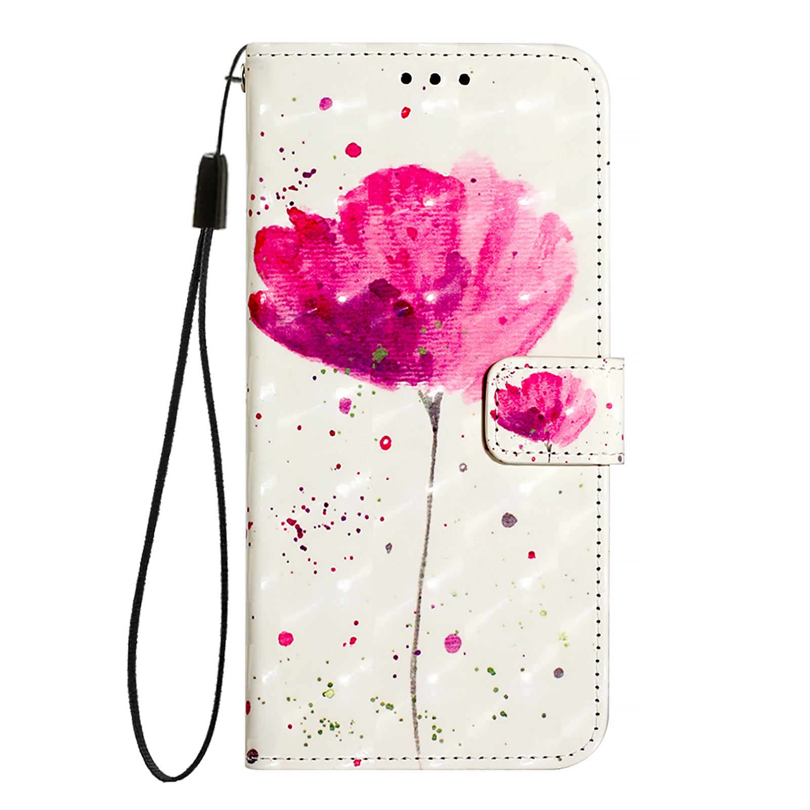 For Samsung Galaxy A16 5G / A16 4G Leather Case YB Pattern Printing Leather Series-2 Pattern Printing Wallet Stand Cover - Flower