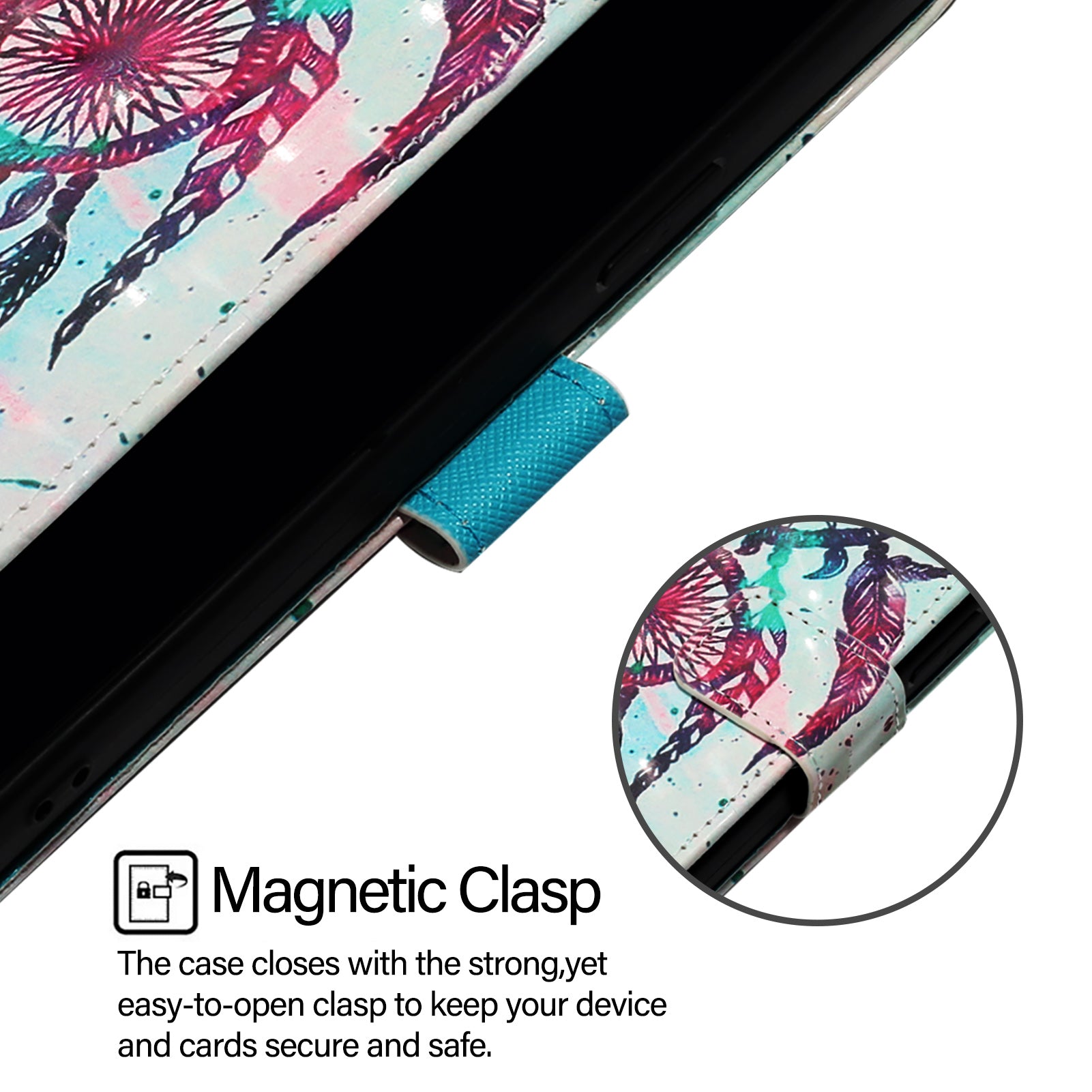 For Samsung Galaxy A16 5G / A16 4G Leather Case YB Pattern Printing Leather Series-2 Pattern Printing Wallet Stand Cover - Colorful Wind Chime