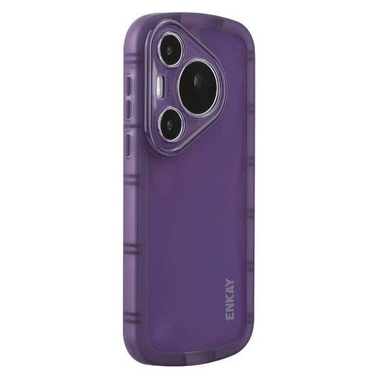 ENKAY HAT PRINCE For Huawei Pura 70 Case Four Corners Shockproof Matte TPU Phone Cover - Purple