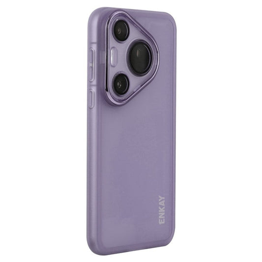 ENKAY HAT PRINCE For Huawei Pura 70 Case Matte TPU Phone Cover with Lens Film - Purple