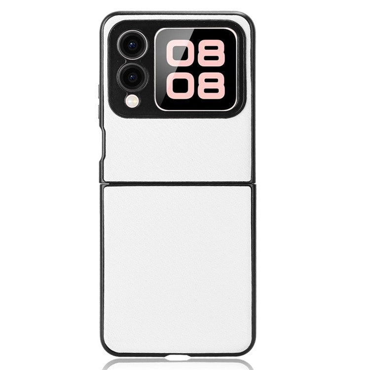 For Huawei nova Flip 5G Case Carbon Fiber Texture Shockproof PU+PC Phone Cover - White