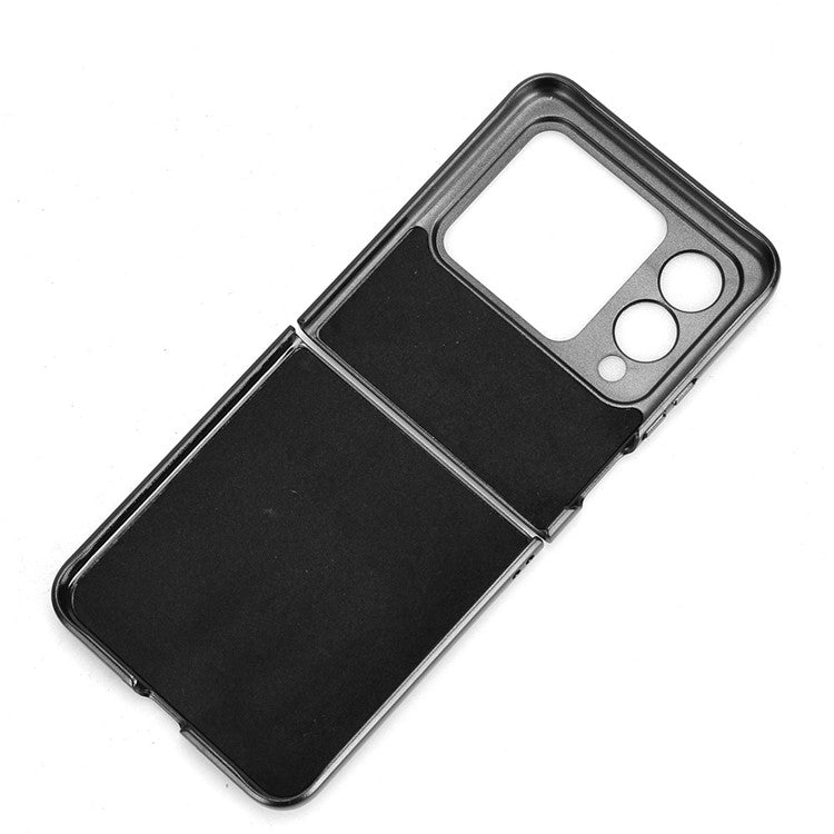 For Huawei nova Flip 5G Case Carbon Fiber Texture Shockproof PU+PC Phone Cover - Black