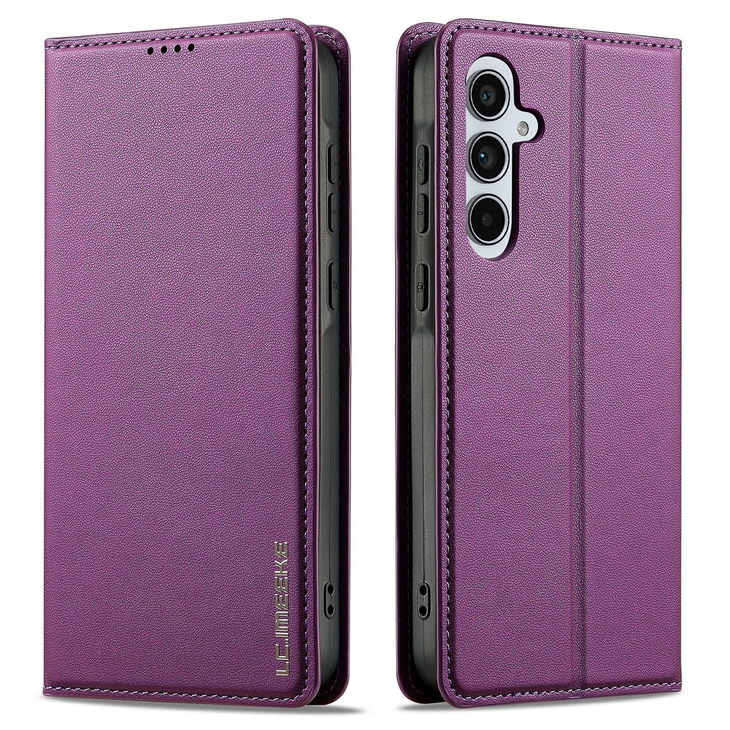 LC.IMEEKE L1 Series for Samsung Galaxy A16 5G / A16 4G Case PU Leather Wallet Stand Protective Phone Cover - Purple