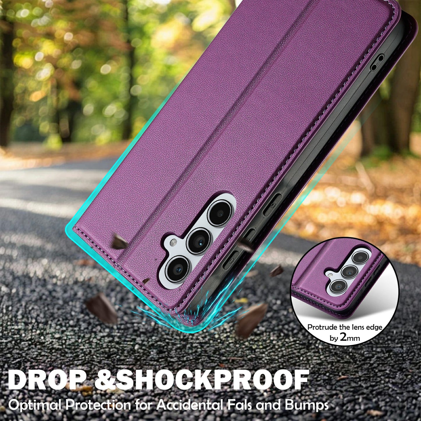 LC.IMEEKE L1 Series for Samsung Galaxy A16 5G / A16 4G Case PU Leather Wallet Stand Protective Phone Cover - Purple