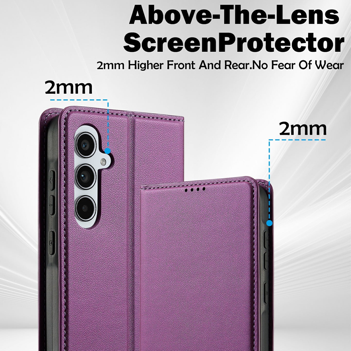 LC.IMEEKE L1 Series for Samsung Galaxy A16 5G / A16 4G Case PU Leather Wallet Stand Protective Phone Cover - Purple