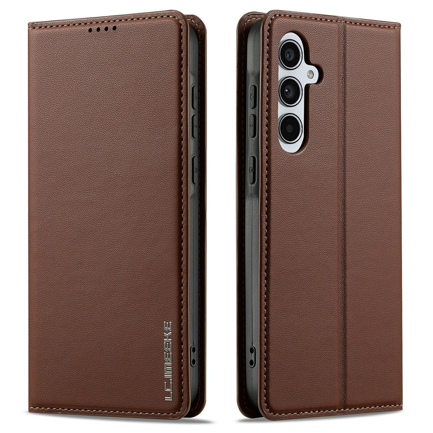 LC.IMEEKE L1 Series for Samsung Galaxy A16 5G / A16 4G Case PU Leather Wallet Stand Protective Phone Cover - Brown