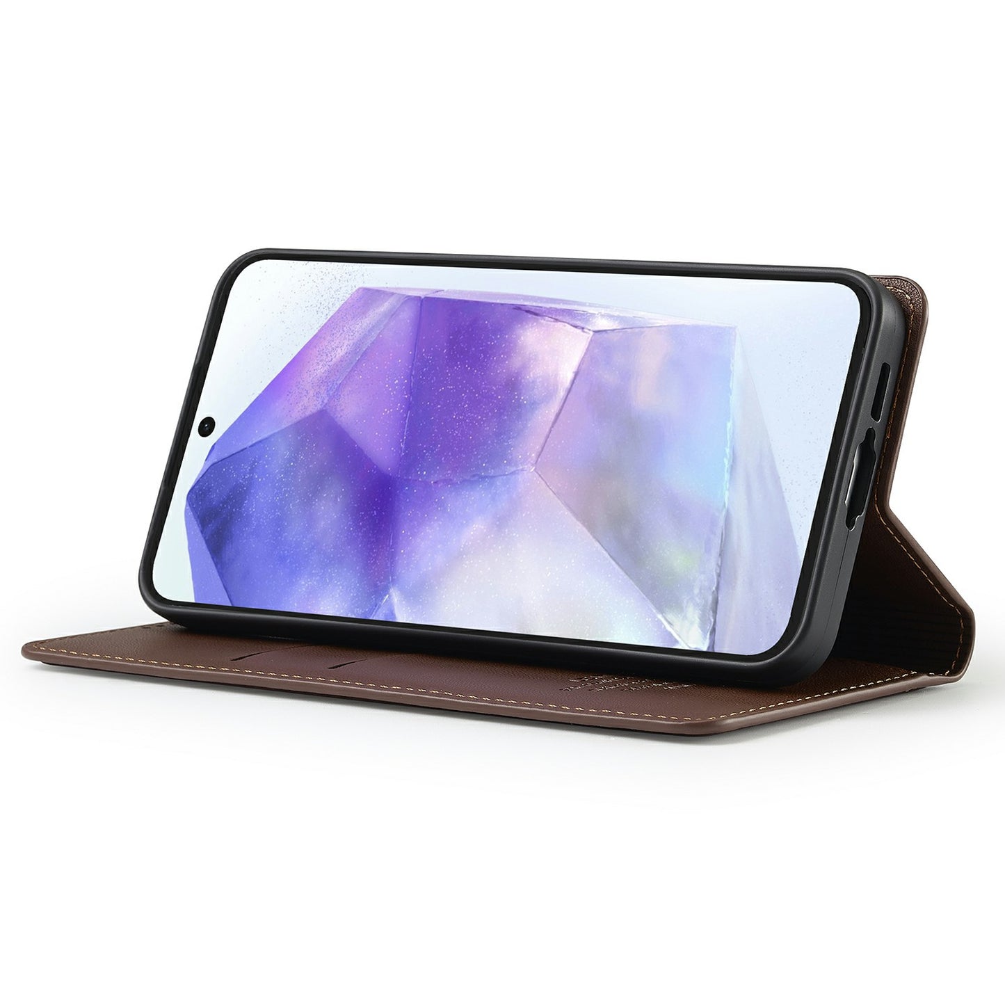 LC.IMEEKE L1 Series for Samsung Galaxy A16 5G / A16 4G Case PU Leather Wallet Stand Protective Phone Cover - Brown