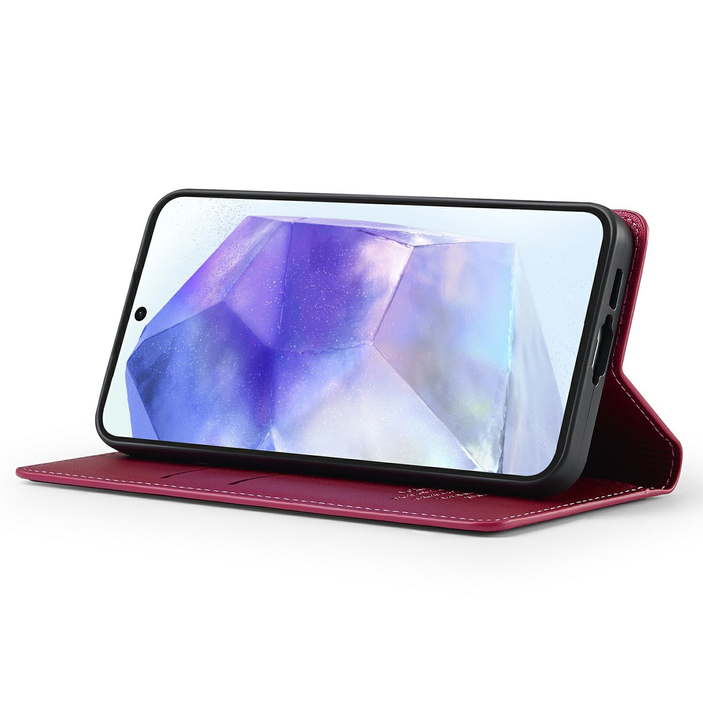 LC.IMEEKE L1 Series for Samsung Galaxy A16 5G / A16 4G Case PU Leather Wallet Stand Protective Phone Cover - Red
