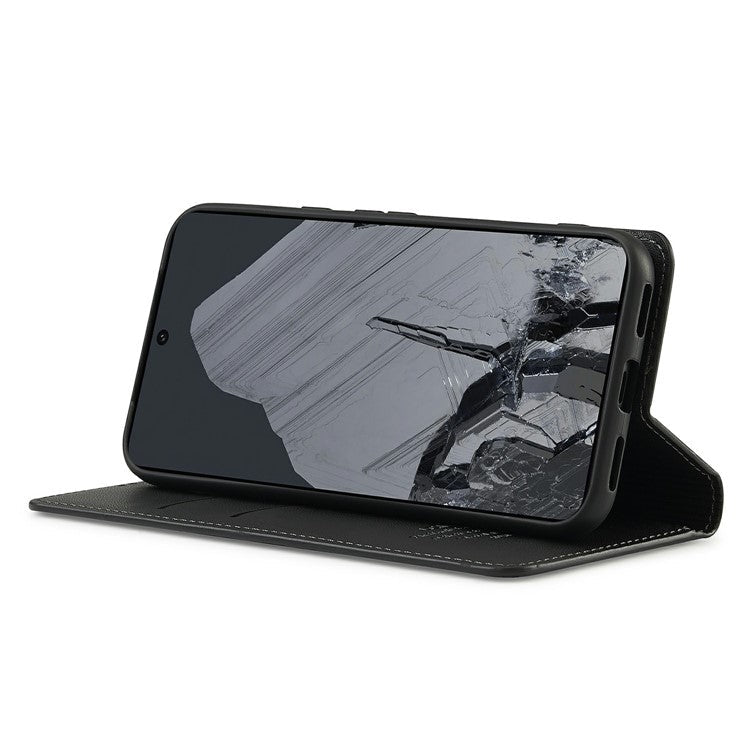 LC.IMEEKE L1 Series for Google Pixel 8 Pro Case PU Leather Wallet Stand Protective Phone Cover - Black