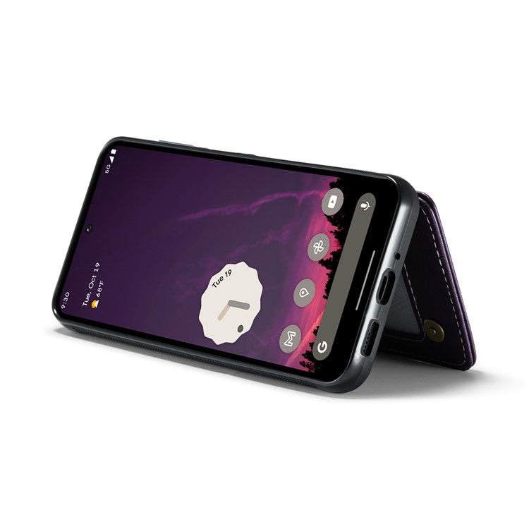 CASEME C22 Series For Google Pixel 9 / Pixel 9 Pro Case Leather+TPU Cover RFID Blocking Card Slots - Purple