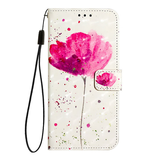 For Google Pixel 9 Pro / Google Pixel 9 Leather Case YB Pattern Printing Leather Series-2 Pattern Printing Wallet Stand Cover - Flower