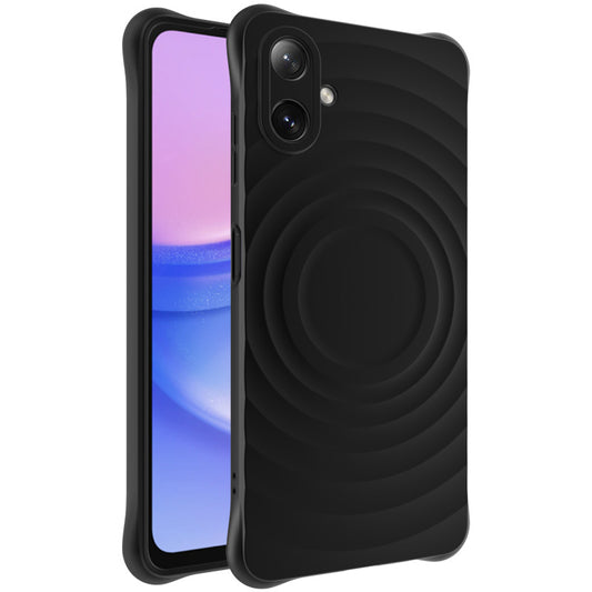 IMAK UC-6 Series for Samsung Galaxy A06 Case Water Drop Texture Anti-Skid Matte TPU Cover - Matte Black