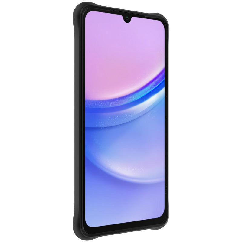 IMAK UC-6 Series for Samsung Galaxy A06 Case Water Drop Texture Anti-Skid Matte TPU Cover - Matte Black