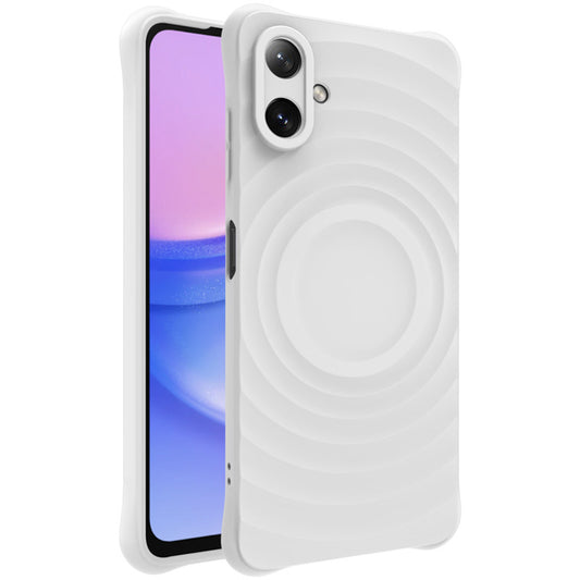 IMAK UC-6 Series for Samsung Galaxy A06 Case Water Drop Texture Anti-Skid Matte TPU Cover - Matte White
