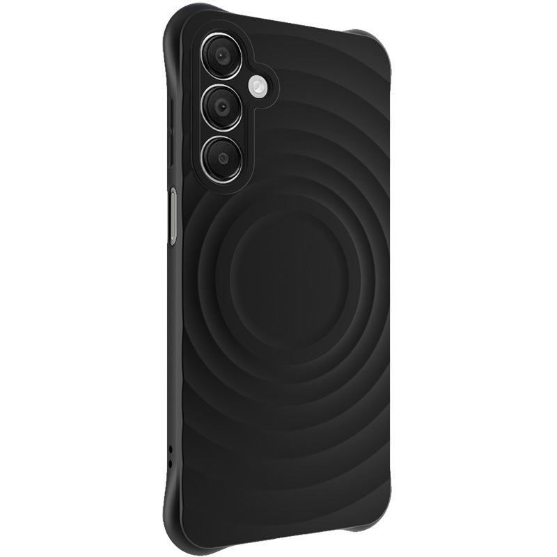 IMAK UC-6 Series for Samsung Galaxy A16 Case Water Drop Texture Anti-Skid Matte TPU Cover - Matte Black